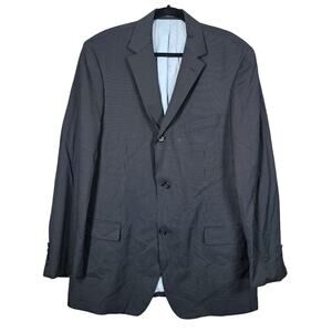 Hugo Boss 44L Bertolucci Movie Blue Super 120 Pinstripe Blazer Sport Coat Jacket